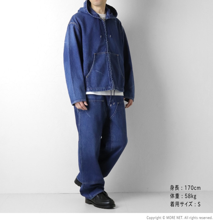 ジョンブル デニムジャケット　ネイビーパーカージャケット　アメカジ　岡山デニム Johnbull（ジョンブル） フーデットジップアップブルゾン JM261L01