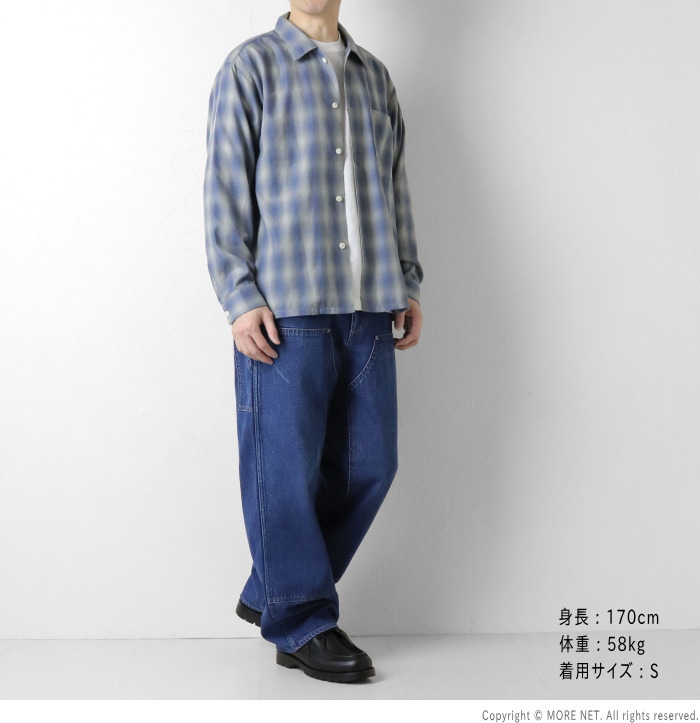 Johnbull（ジョンブル） オンブレチェック長袖シャツ JM261S02 メンズ