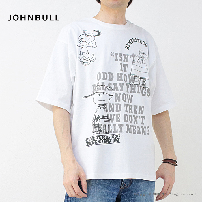 ジョンブル JOHNBULL ピーナッツコラボ コラージュプリントTシャツ JT251C51 メンズ スヌーピー 半袖 2025春夏 | Johnbull