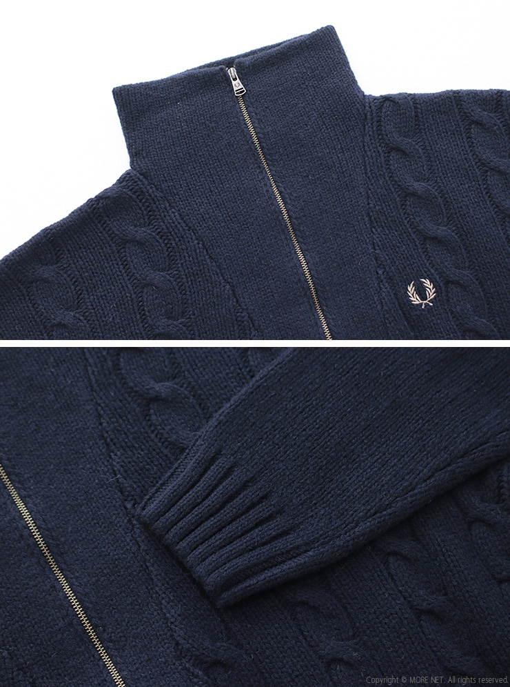 FRED PERRY（フレッドペリー） ハーフジップケーブルニットジャンパー