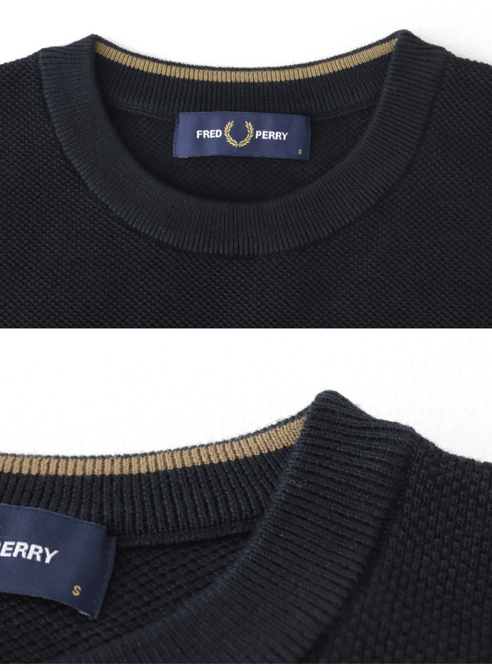 FRED PERRY（フレッドペリー） ピケクルーネックニット K1309 メンズ
