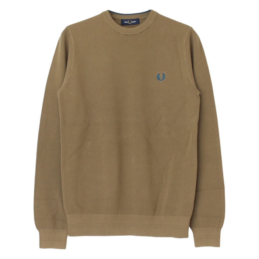 フレッドペリー FRED PERRY ピケクルーネックニット K1309 メンズ コーマコットン 鹿の子 FRED PERRY（フレッドペリー） ピケクルーネックニット K1309 メンズ