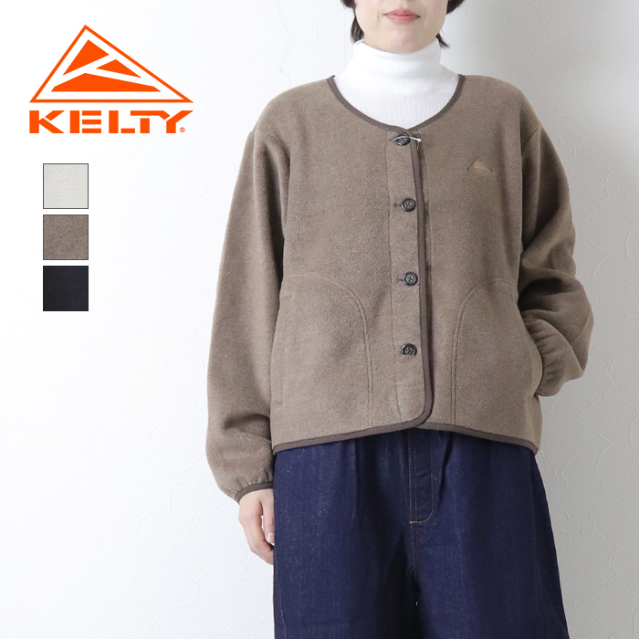 ケルティ KELTY パフリースカーディガン KE25212067 クルーネック ボタン ショート ジャケット 羽織 レディース KELTY（ケルティ） パフリースカーディガン KE25212067 クルーネック