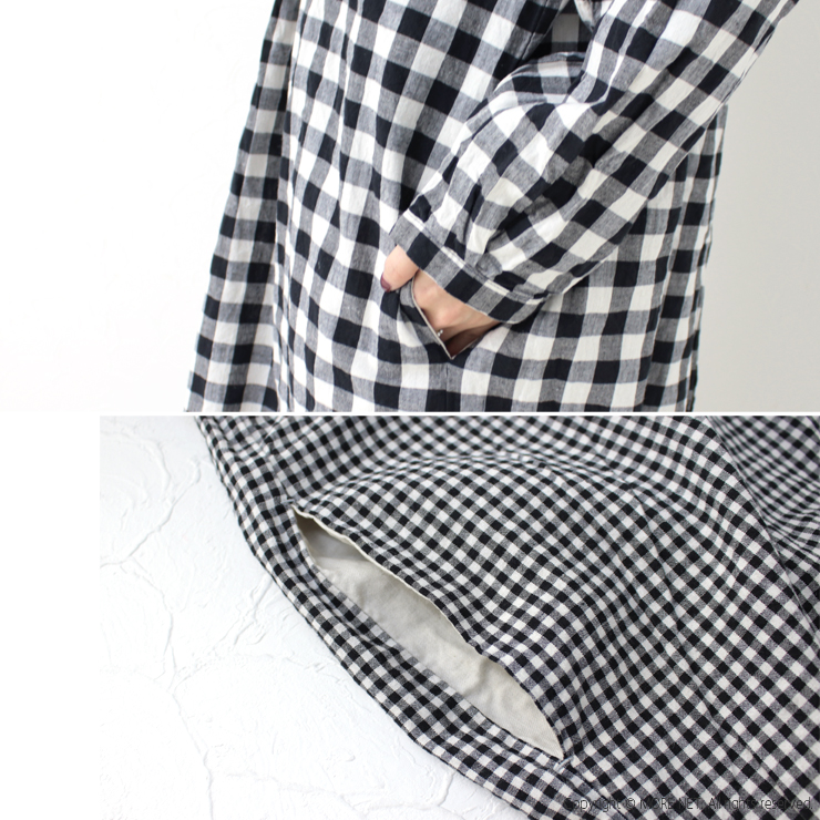 新品未使用　コットンリネン箔ギンガムチェック ワンピース Mサイズ 新品未使用 コットンリネン箔ギンガムチェック ワンピース Mサイズ