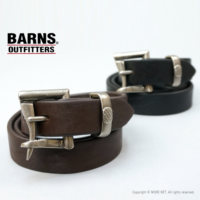 バーンズアウトフィッターズ BARNS OUTFITTERS 栃木レザー ファイヤーマンバックルベルト LE-4053 メンズ 日本製 | BARNS OUTFITTERS