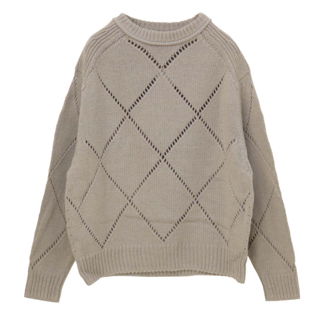 レイトリー LAITERIE エコヤーンひし形アイレットプルオーバー LK22304 トップス ニット 透かし編み 無地 レディース /返品・交換不可/SALE セール | LAITERIE | 02