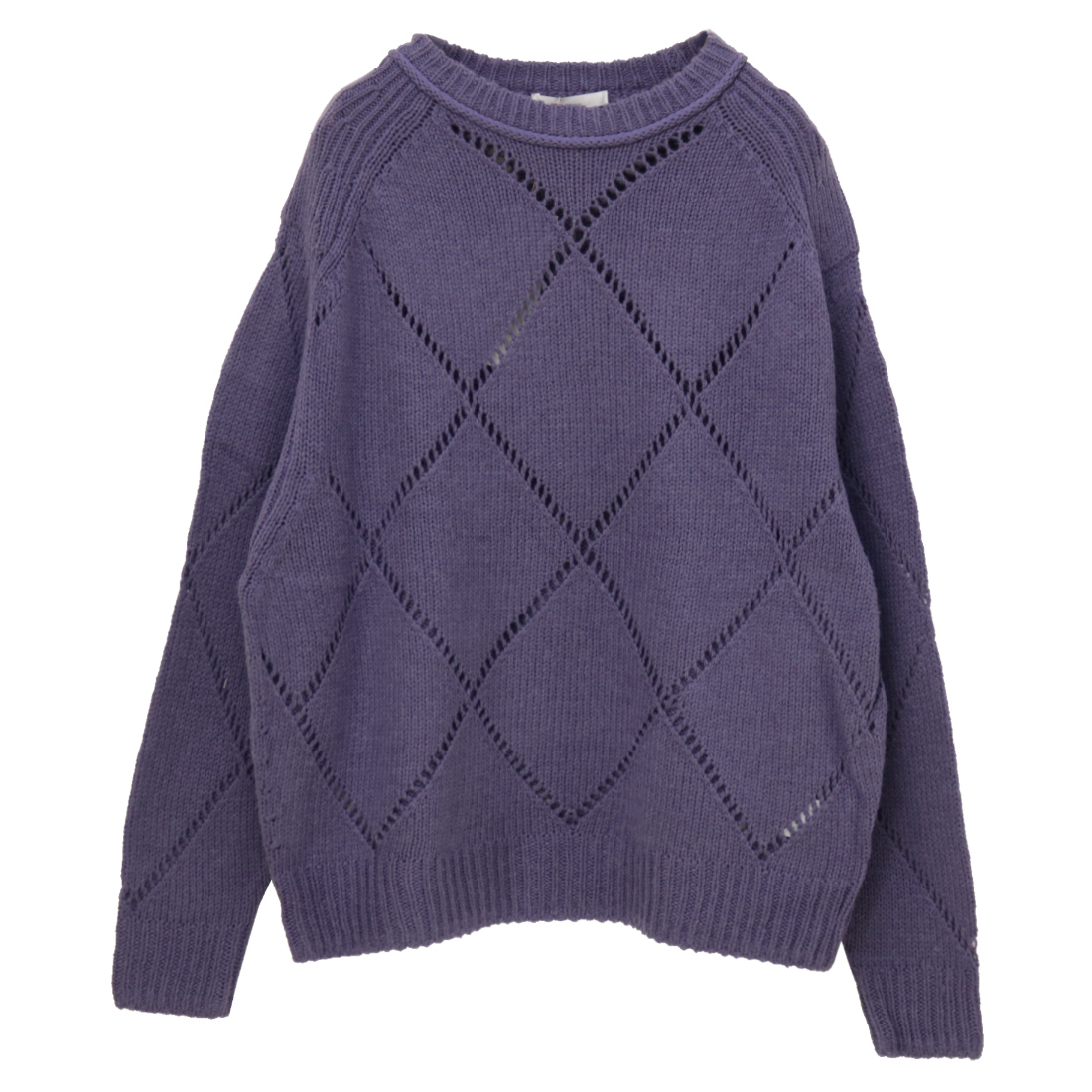 レイトリー LAITERIE エコヤーンひし形アイレットプルオーバー LK22304 トップス ニット 透かし編み 無地 レディース /返品・交換不可/SALE セール | LAITERIE | 03