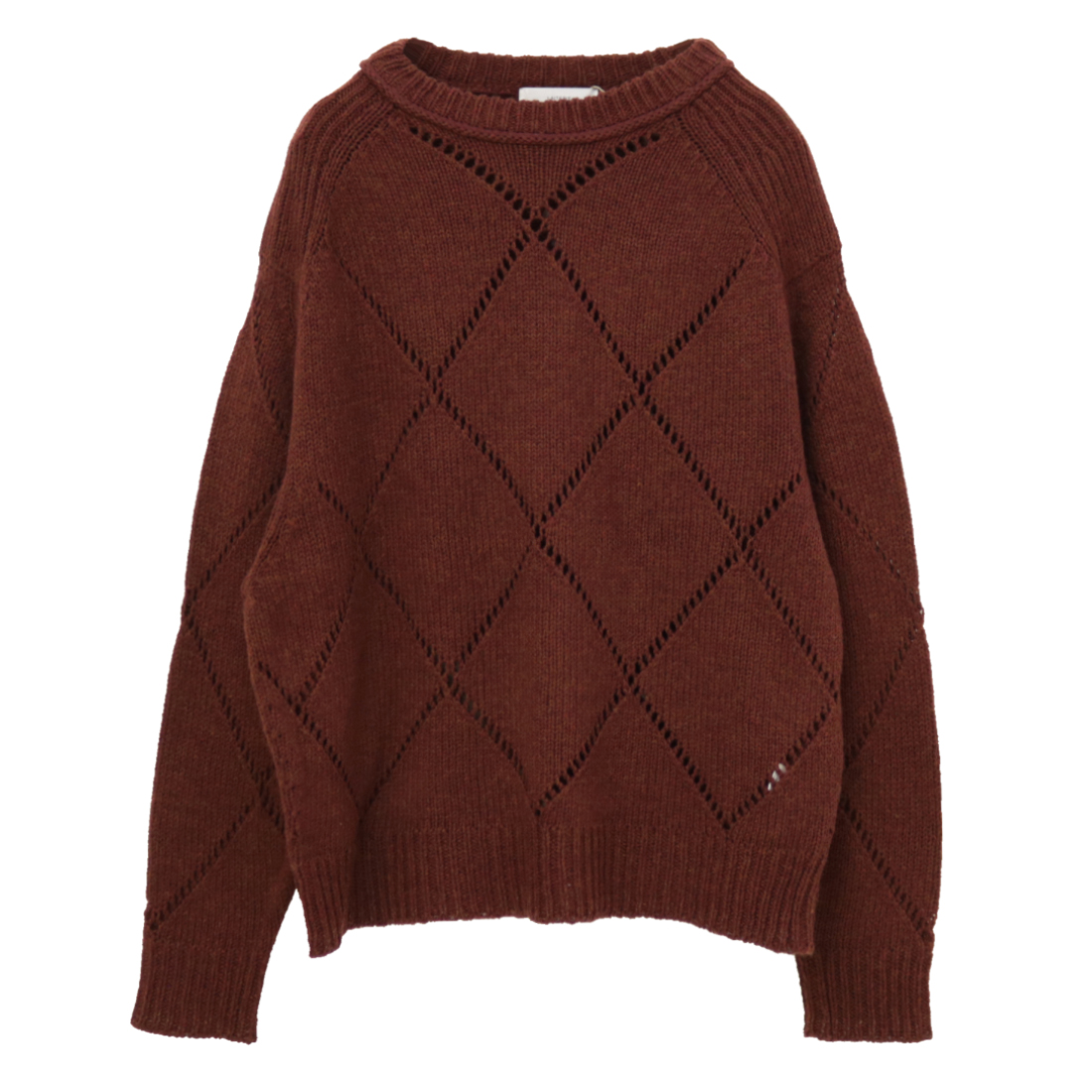 レイトリー LAITERIE エコヤーンひし形アイレットプルオーバー LK22304 トップス ニット 透かし編み 無地 レディース /返品・交換不可/SALE セール | LAITERIE | 04