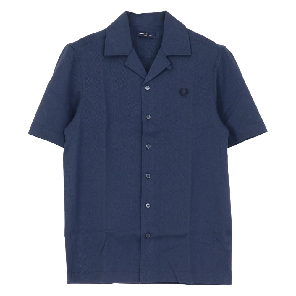 FRED PERRYフレッドペリー 開襟 オープンカラーシャツ 半袖 FRED PERRY（フレッドペリー） コンプレスメッシュ オープンシャツ