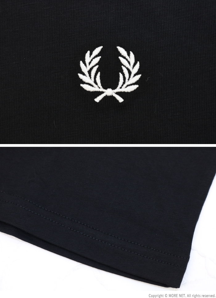 フレッドペリー FRED PERRY ワンポイントロゴ刺繍Tシャツ M3519 メンズ 半袖 リンガー 2024春夏｜more-net2｜10