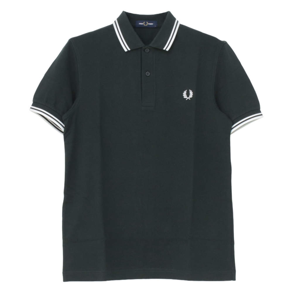 美品　FRED PERRY フレッドペリー　ポロシャツ　M3600 Mサイズ　黒 FRED PERRY（フレッドペリー） ツインティップラインポロシャツ M3600