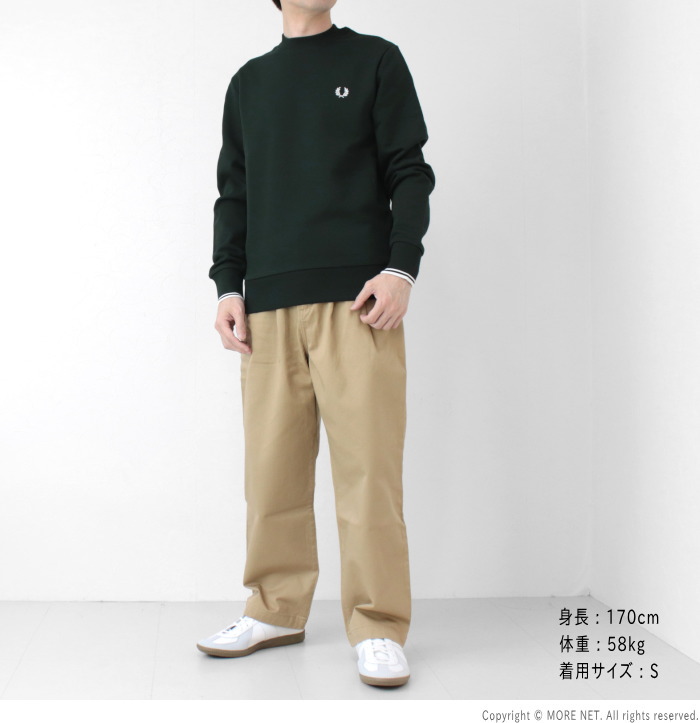 【T.O】【新品未使用】FRED PERRYスウェットM7535 FRED PERRY フレッドペリー クルーネック スウェットシャツ