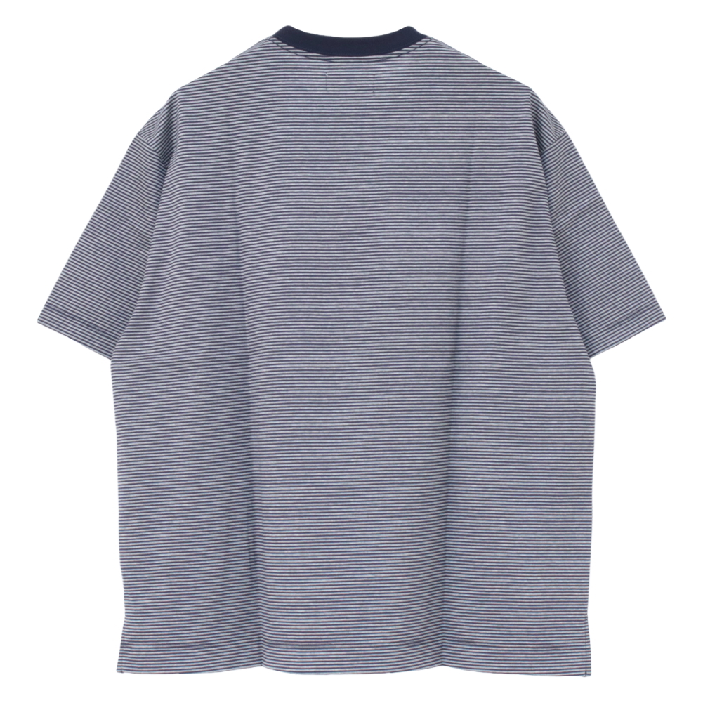 マニュアルアルファベット Manual Alphabet ミニボーダー ワイドTシャツ MA-C-242 メンズ 日本製 半袖 リラックス 無地系 2025春夏 | MANUAL ALPHABET | 08