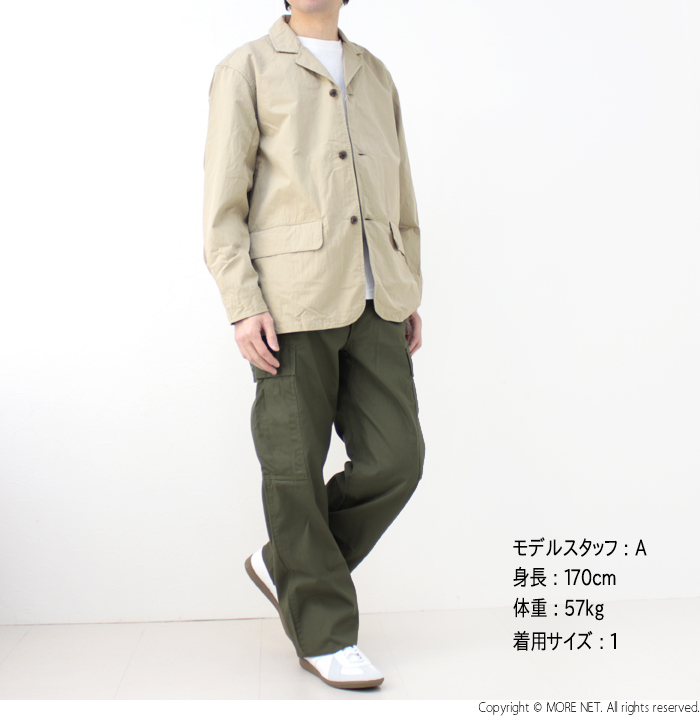 マニュアルアルファベット Manual Alphabet コットン/ナイロン ウェザー 3Bジャケット MA-J-364 日本製 ライトアウター /返品・交換不可/SALE セール | MANUAL ALPHABET | 07