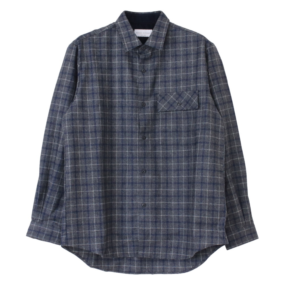 マニュアルアルファベット Manual Alphabet ルーズフィットウールチェックシャツ MA-S-804 メンズ 日本製 長袖 2025秋冬 | MANUAL ALPHABET | 07
