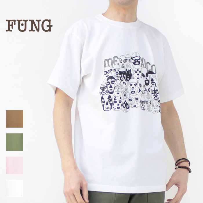 ファング FUNG プリントTシャツ MEXICO メンズ 半袖 ルーズフィット リラックス 2024春夏｜more-net2