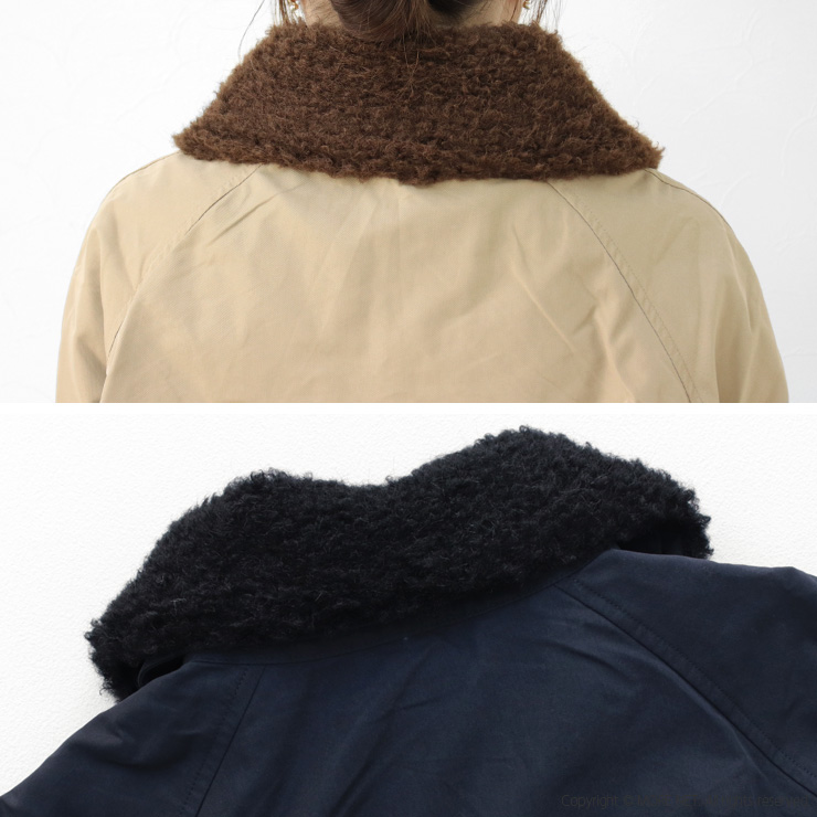 カーキ KHA:KI リムーバルカラーコート REMOVAL COLLAR COAT MIL24FJK3217 レディース トレンチ ファー ミドル丈 セミロング /返品・交換不可/SALE セール | kha:ki | 12