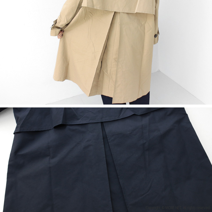 カーキ KHA:KI リムーバルカラーコート REMOVAL COLLAR COAT MIL24FJK3217 レディース トレンチ ファー ミドル丈 セミロング /返品・交換不可/SALE セール | kha:ki | 13
