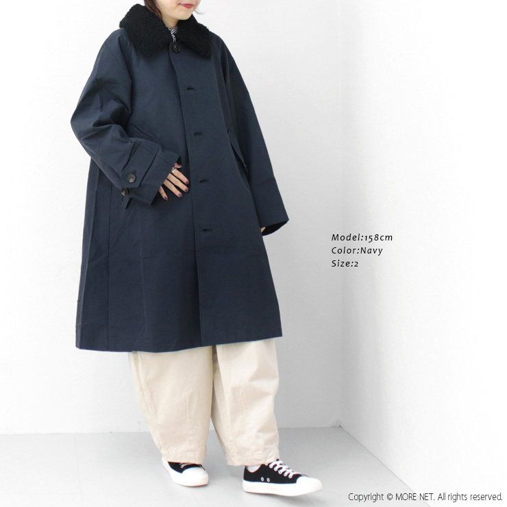 カーキ KHA:KI リムーバルカラーコート REMOVAL COLLAR COAT MIL24FJK3217 レディース トレンチ ファー ミドル丈 セミロング /返品・交換不可/SALE セール | kha:ki | 05