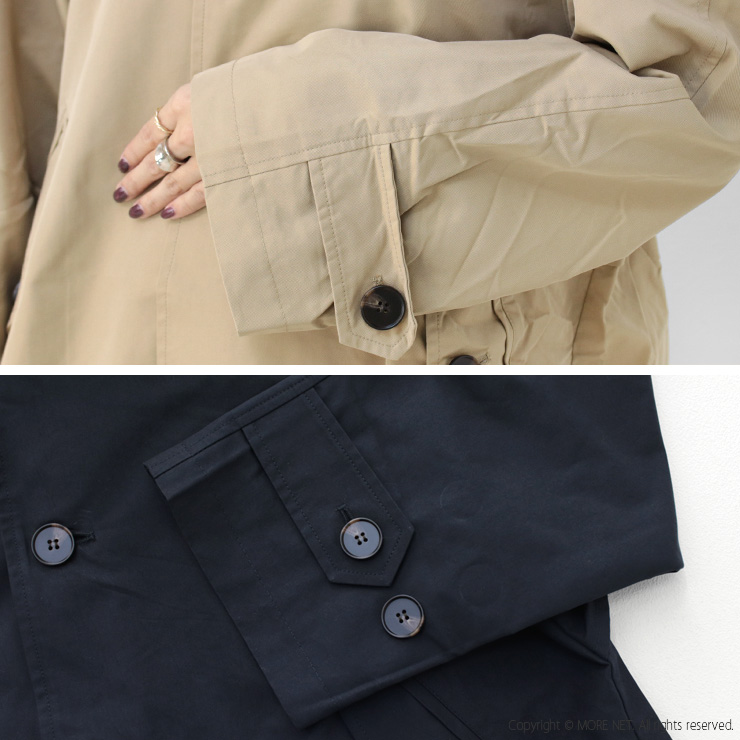 カーキ KHA:KI リムーバルカラーコート REMOVAL COLLAR COAT MIL24FJK3217 レディース トレンチ ファー ミドル丈 セミロング /返品・交換不可/SALE セール | kha:ki | 09