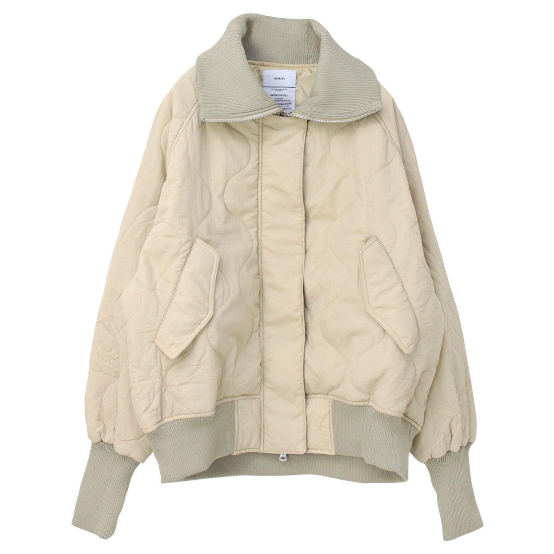 kha:ki（カーキ） ミリタリーキルトジップアップジャケット