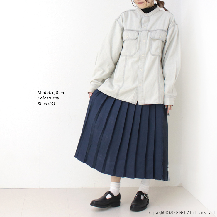カーキ KHA:KI サイドスリットデニムジャケット MIL25HJK3234 トップス シャツ 長袖 羽織 ボタン レディース 2025春夏 /返品・交換不可/SALE セール | kha:ki | 04