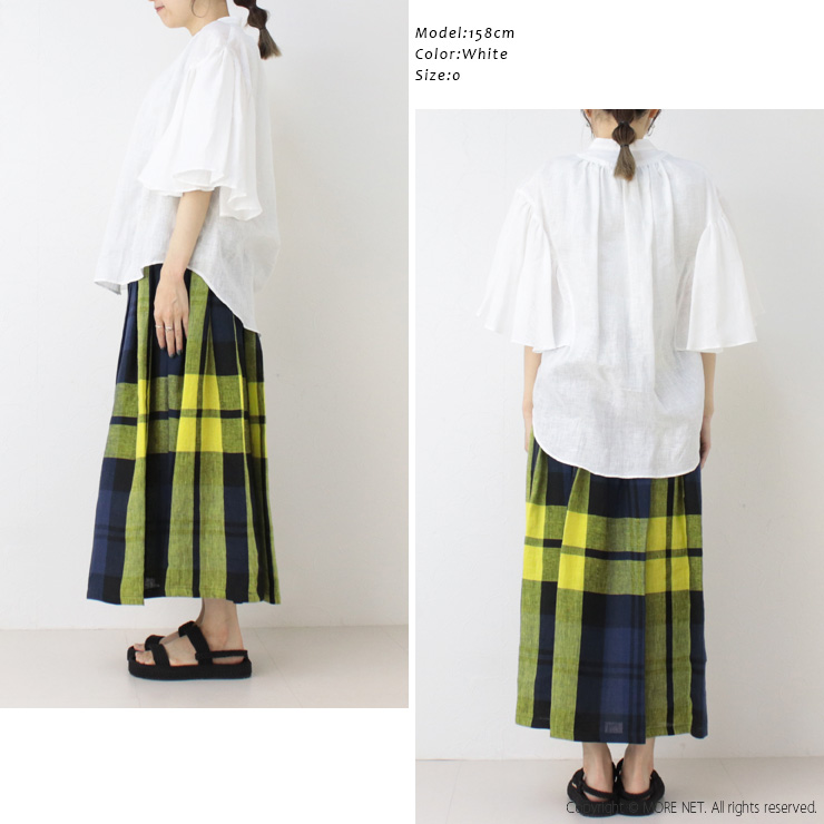 MANON SALE セール/マノン ファンスリーブリネンアミカルシャツ