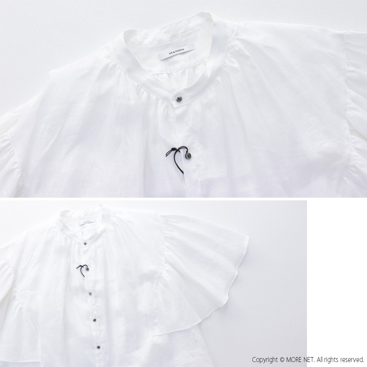 マノン ファンスリーブ リネンアミカルシャツ MANON 2025春夏新作 レディース 国内正規品 MANON SALE セール/マノン ファンスリーブリネンアミカルシャツ