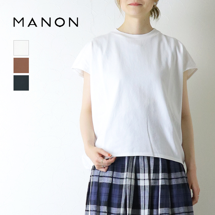MANON（マノン） オーバーダイリネンコンビシャツT/OVER DYE LINEN
