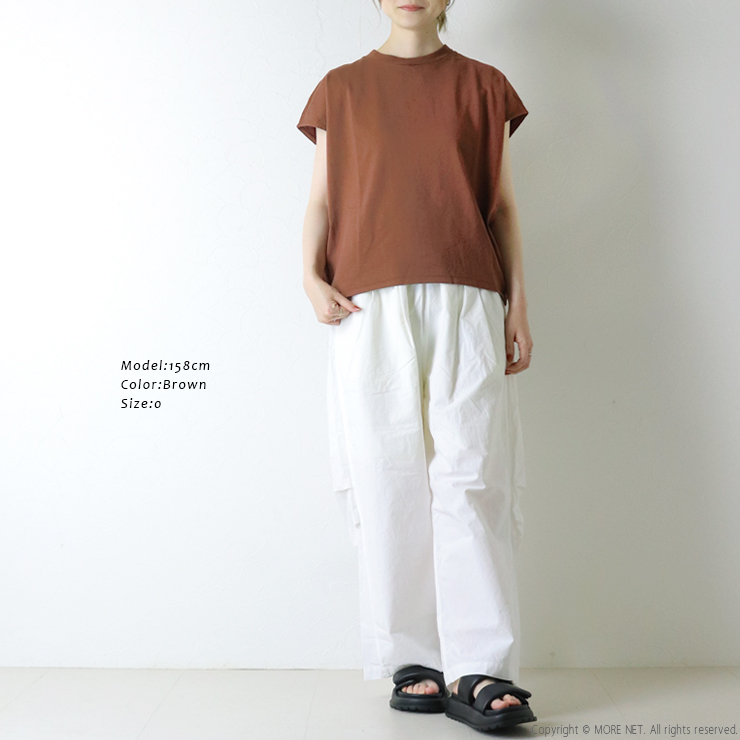 MANON（マノン） オーバーダイリネンコンビシャツT/OVER DYE LINEN