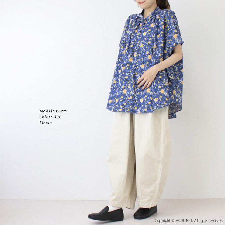 マノン MANON フラワーフレンチスリーブビッグアミカルシャツ MNN-SPSH-037 トップス ブラウス 花柄 半袖 日本製 レディース 2025春夏 | MANON | 05