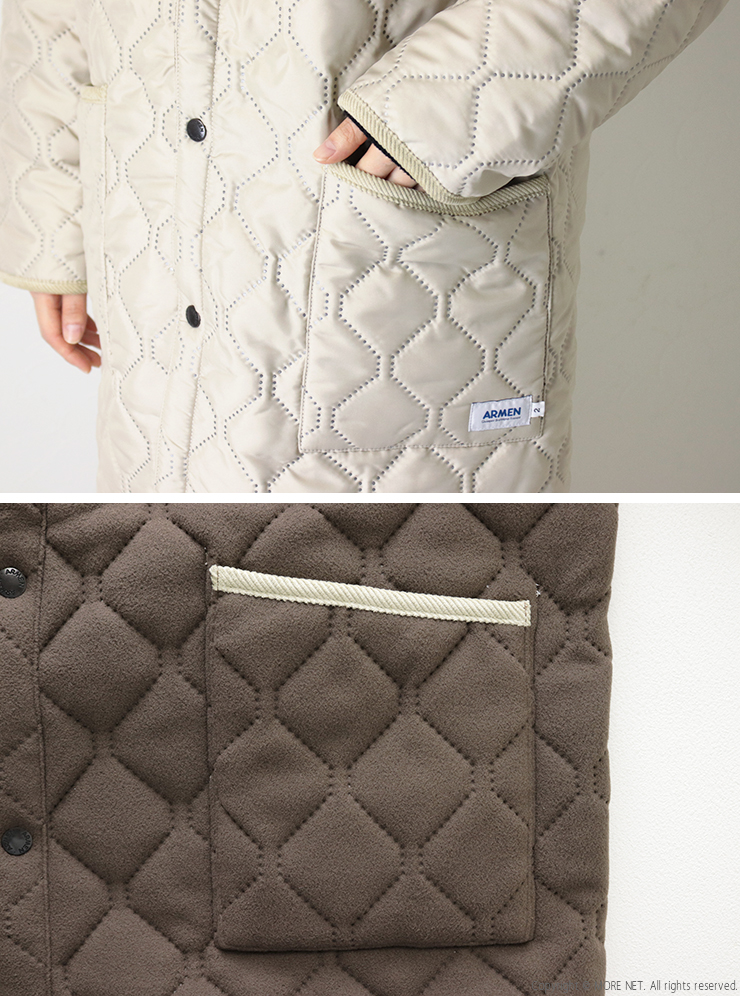 ARMEN（アーメン） ポリエステル×フリース リバーシブルオーバーサイズ
