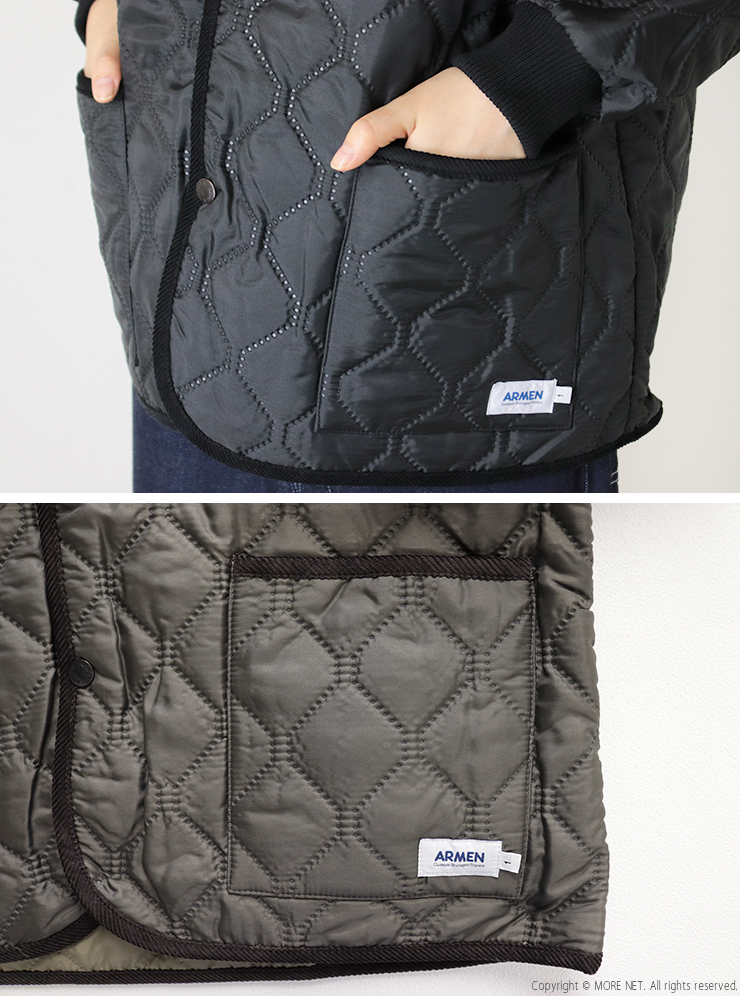 ARMEN（アーメン） ヒートキルトオーバーサイズフードジャケット