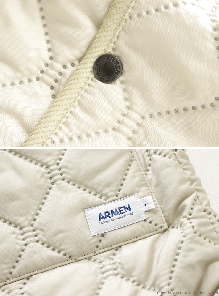 ARMEN（アーメン） ヒートキルトオーバーサイズミドル丈フードコート