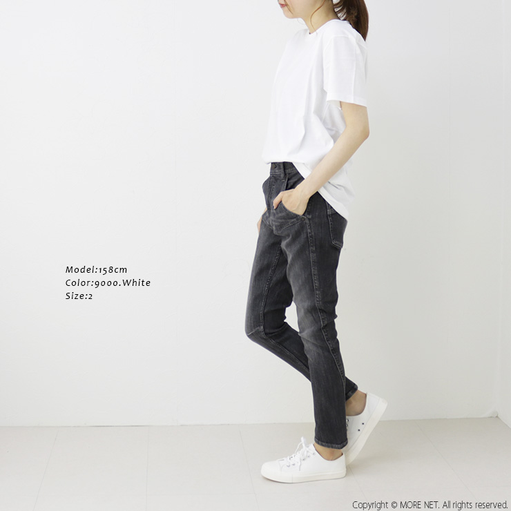 アーメン ARMEN コットンジャージークルーネックショートスリーブTシャツ NFA1401 シンプル 無地 半袖 レディース | ARMEN | 08