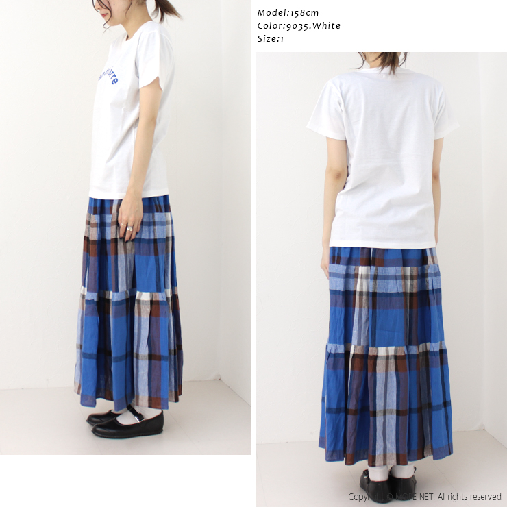 アーメン ARMEN 4.4oz プリントクルーネック半袖Tシャツ NFA1401P39 2024春夏 フランス製 綿 レディース トップス｜more-net2｜09