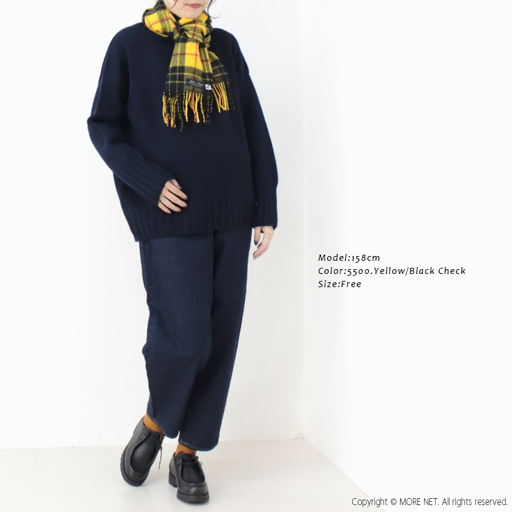 ジョンスコット JOHN SCOTT ラムウールスカーフ NLC1751 マフラー ストール チェック柄 プレゼント レディース 男女兼用 | John Scott | 12