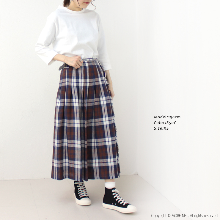 【〜6/6まで出品】 オニール オブ ダブリン ONEIL OF DUBLIN ローウエストプリーツラップスカート(80cm丈) NOD0901 リネン ベルト レディース 2023春夏 裾直し対象外 【1965973156】 (12870円)