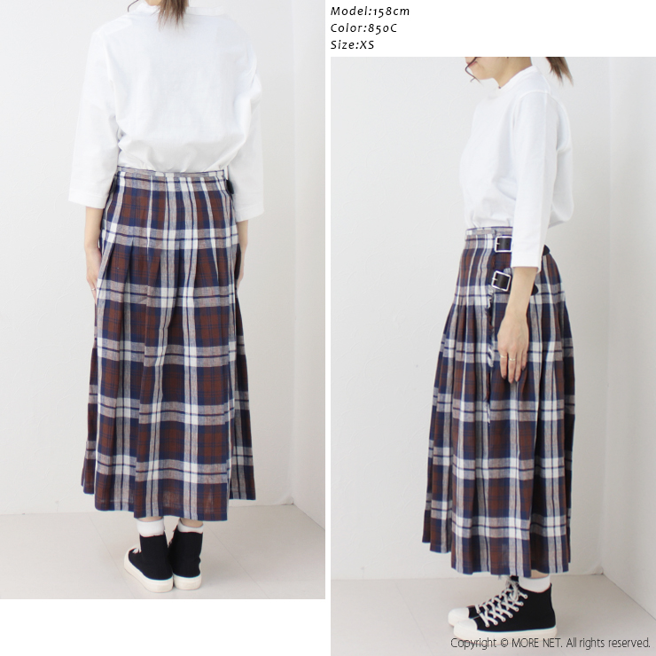 【〜6/6まで出品】 オニール オブ ダブリン ONEIL OF DUBLIN ローウエストプリーツラップスカート(80cm丈) NOD0901 リネン ベルト レディース 2023春夏 裾直し対象外 【1965973156】 (12870円)