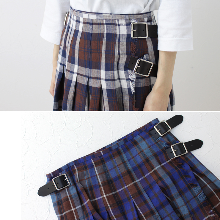 【〜6/6まで出品】 オニール オブ ダブリン ONEIL OF DUBLIN ローウエストプリーツラップスカート(80cm丈) NOD0901 リネン ベルト レディース 2023春夏 裾直し対象外 【1965973156】 (12870円)