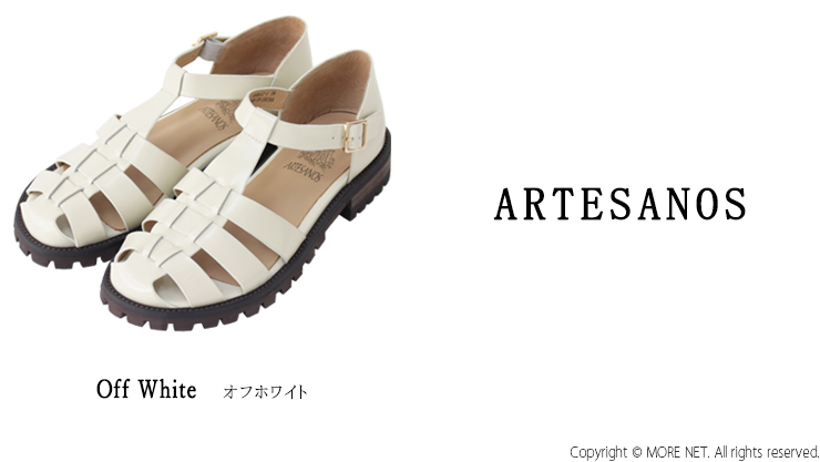 アルテサノス ARTESANOS レザーグルカサンダル NSH612-1 レディース 本革 靴 オフホワイト /返品・交換不可/SALE セール | ARTESANOS | 02