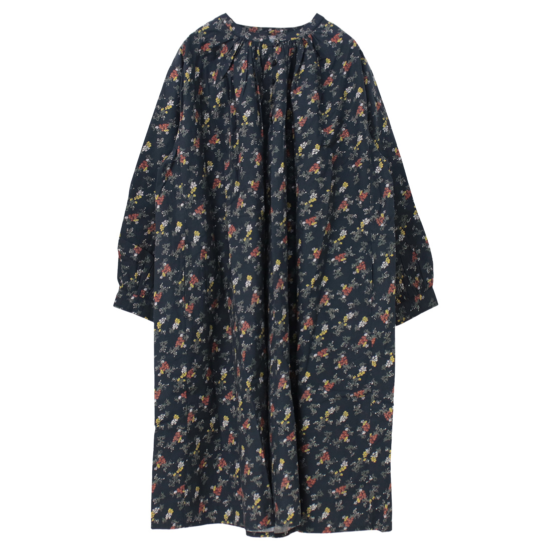 SOIL（ソイル） SOIL 40sポプリンフラワープリントギャザーチュニック