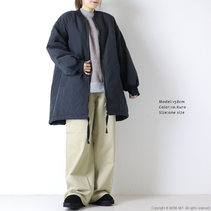 prit（プリット） ナイロンタッサーオニオンキルトZIPブルゾン P60603