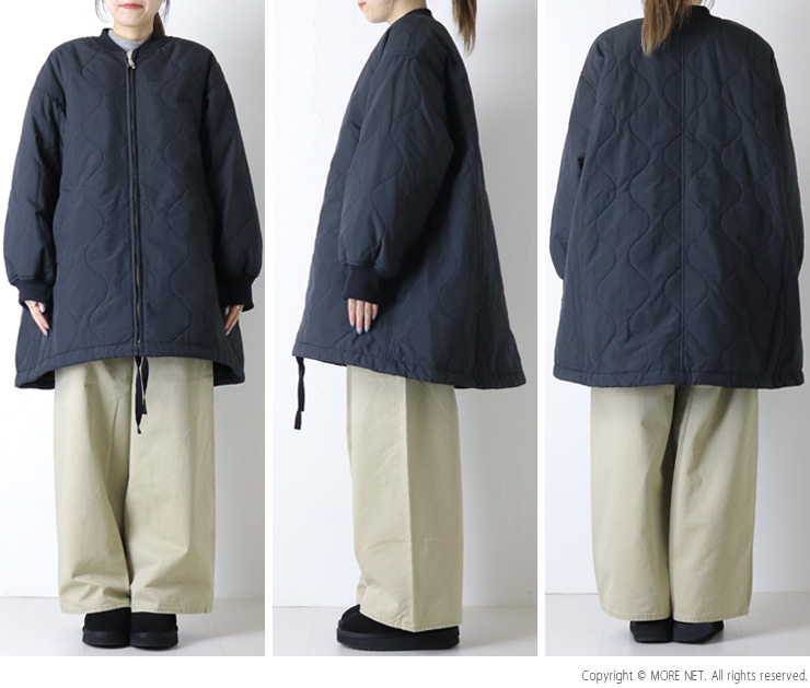 プリット prit ナイロンタッサーオニオンキルトZIPブルゾン P60603 ミドル丈 中綿 裏地 日本製 レディース prit（プリット） ナイロンタッサーオニオンキルトZIPブルゾン P60603