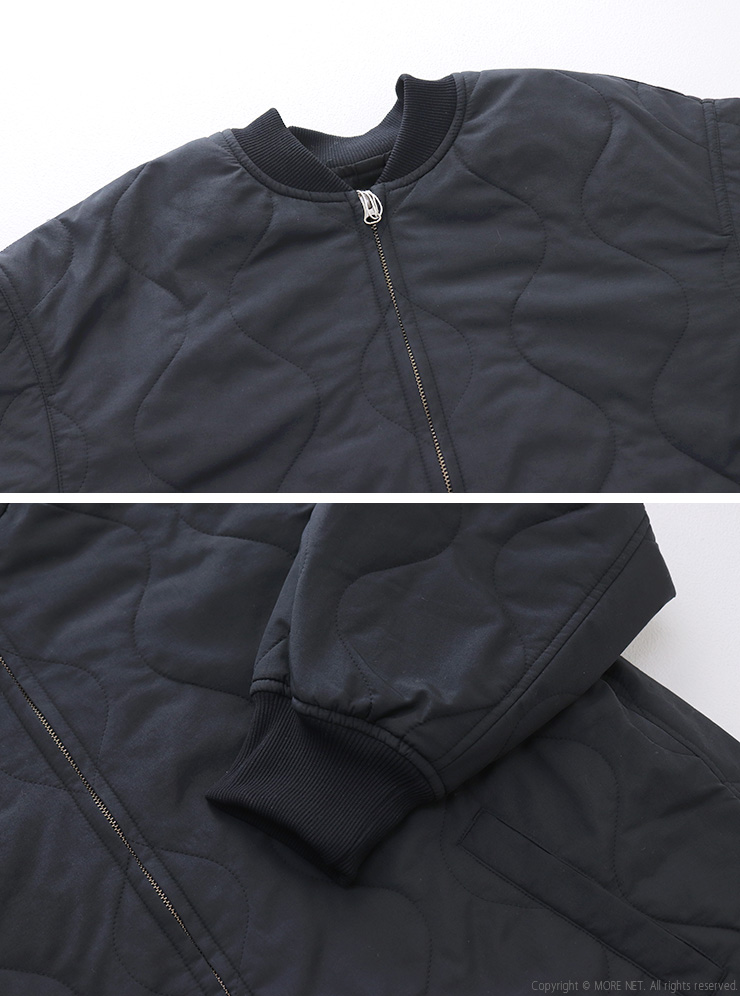prit（プリット） ナイロンタッサーオニオンキルトZIPブルゾン P60603