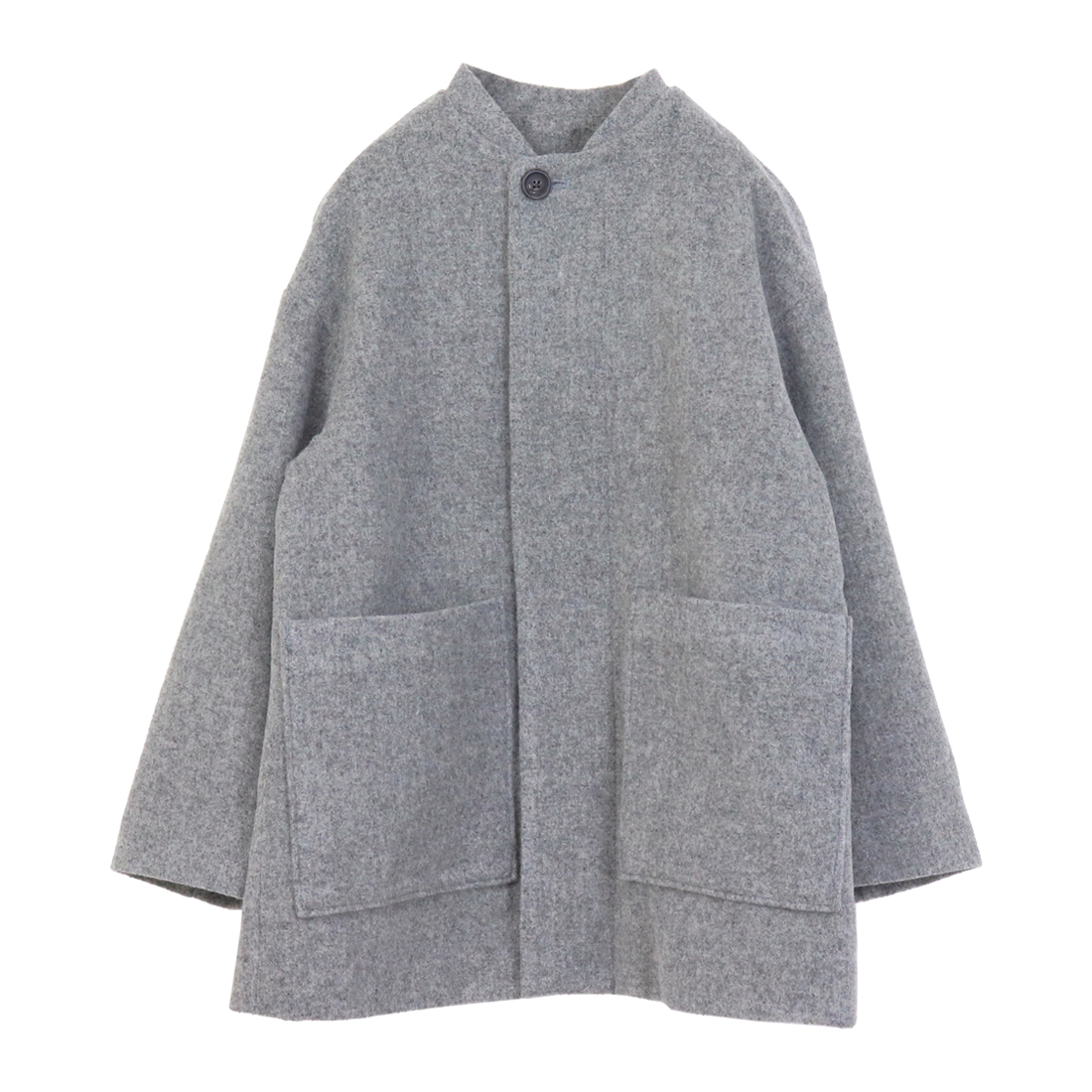 prit（プリット） ウールモッサネルーカラー比翼ショートコート P60605