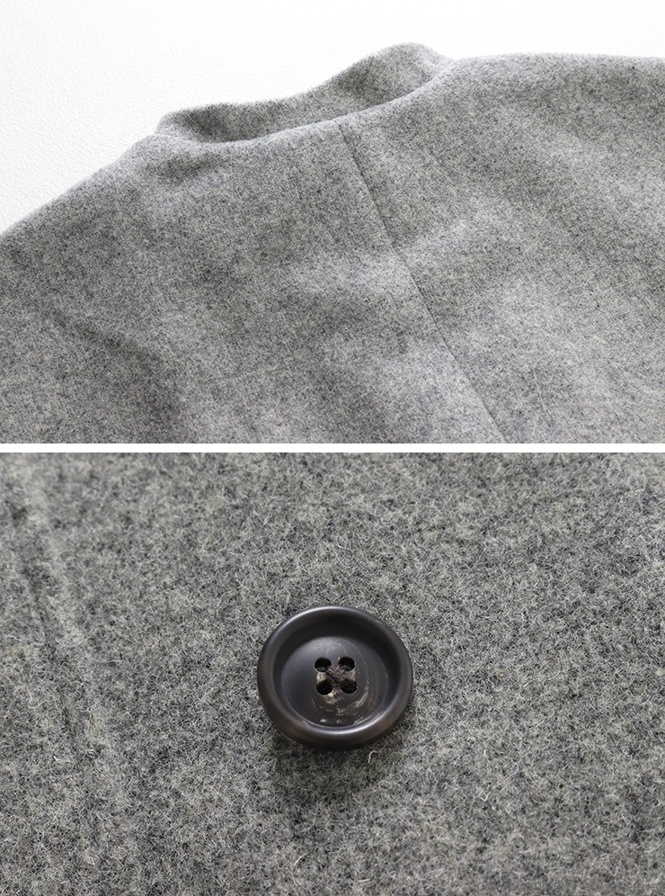 prit（プリット） ウールモッサネルーカラー比翼ショートコート P60605