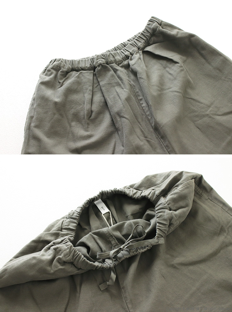 prit（プリット） prit 40/1ネルモールスキン裾タックバギーパンツ