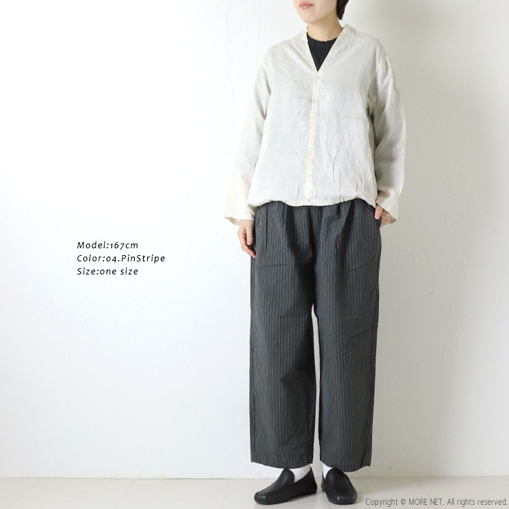 prit（プリット） コットンリネンウェザー近江晒加工タックバギー