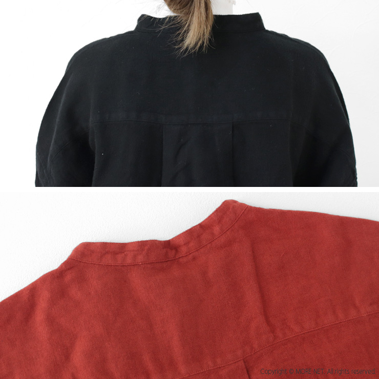 prit（プリット） フレンチリネンツイル起毛スタンドカラービッグ